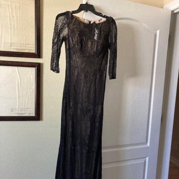 NWT La Femme 24855 Mother of the Bride Dress Black Size 2 - Picture 6 of 7